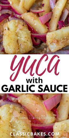 this yuca with garlic sauce is an easy and delicious side dish that's ready in under 30 minutes