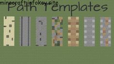 the words path templates are made up of different materials