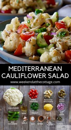 Plate of Mediterranean Cauliflower Salad
Ingredients: Cauliflower, tomatoes, marinated artichokes, olives, veggies, lemon, garlic, capers and chili flakes. Artichoke Recipes Marinated, Cauliflower Mediterranean Salad, Cauliflower Greek Salad, Vegetable Mediterranean Recipes, Cauliflower Olive Salad, Califlower Recipes Mediterranean, Best Dinner Salad Recipes, Healthy Fresh Recipes, Mediterranean Cauliflower Soup