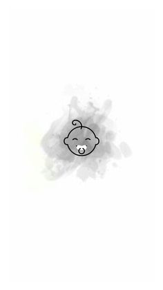 a black and white drawing of a baby bear