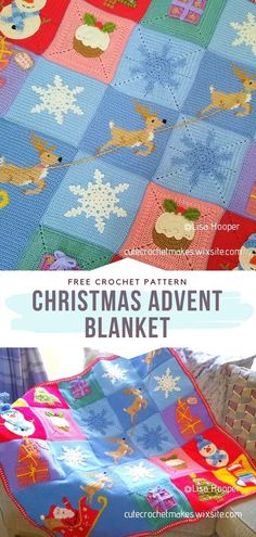 Crochet Blanket Christmas Crochet Afghan Patterns Free, Christmas Blankets Crochet, Christmas Blanket Crochet Free Pattern, Crochet Christmas Blanket Pattern, Crochet Christmas Blanket Pattern Free, Christmas Crochet Blanket Patterns Free, Christmas Afghans Crochet Patterns Free, Advent Crochet, Christmas Blanket Crochet