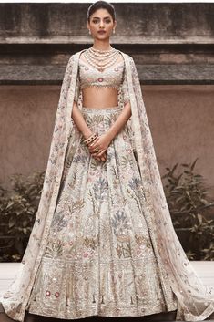 Bridals Cascading Veil, Ungodly Hour, Silver Garden, Tissue Fabric, Eastern Wear, Dress Glamour, Reception Lehenga, The Garden Of Eden