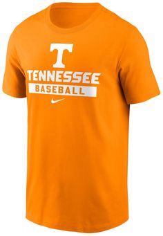 Design Short sleeve, crew-neck t-shirt Ribbed, tagless collar with interior taping Standard fit Style and Team Spirit Screen-printed team graphics Nike® branding Additional Details Machine washable Officially licensed product Tennessee Baseball, Nike Branding, Baseball Gear, Tennessee Volunteers, Baseball Shirt, Sleeveless Tops, Baseball Shirts, Baseball T Shirt, Fit Style