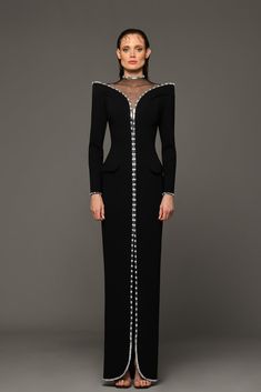 Elegant Dinner Dress With Rhinestones, Elegant Rhinestone Dinner Dress, Elegant Evening Dress With Rhinestones For Gala, Luxury Evening Dresses With Structured Boning, Elegant Cocktail Evening Dress With Structured Boning, Elegant Structured Boning Dress For Dinner, Elegant Dress With Structured Boning For Night Out, Elegant Dinner Dress With Structured Boning, Evening Dress With Structured Boning And Long Sleeves