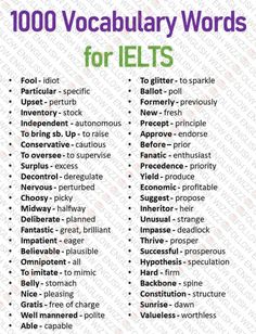 the words for ielts are shown in green and purple, with white letters that spell out