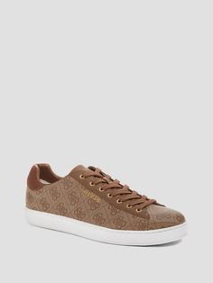 Canvas low-top sneakers Quattro G signature print Faux-leather panels Round toe Lace-up closure Material: Synthetic Brown Lace-up Sneakers With Embossed Logo, Brown Low-top Sneakers With Embossed Logo, Brown Sporty Sneakers With Logo, Sporty Brown Sneakers With Logo, Low-top Brown Sneakers With Logo, Brown Round Toe Sneakers With Logo Print, Brown Sneakers With Logo Print And Round Toe, Brown Low-top Sneakers With Logo Print, Brown Low-top Sneakers With Logo