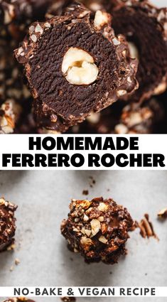 no - bake and vegan recipe for homemade ferreto rocher cookies