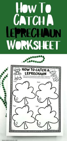 the leprechaun worksheet for st patrick's day with shamrocks