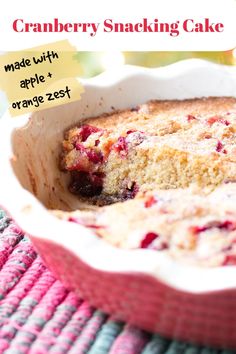 Cranberry cake in a pie plate with text overlay. Dried Cranberry Cake, Dried Cranberry Cake Recipes, Christmas Cake Cranberry, Gooey Cranberry Crumb Cake, Sugared Cranberries On Cake, Planning Thanksgiving, Cranberry Christmas Cake, Winter Vegetarian Recipes, Winter Appetizers