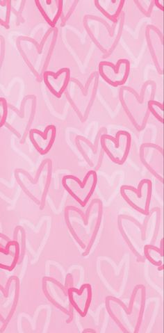 pink hearts on a light pink background