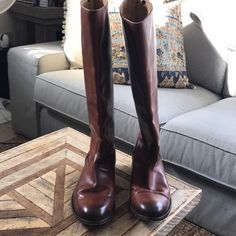 Cognac Medium Brown Frye Boots With Zippers And Pull On Loops. Great Condition! Frye Riding Boots, Frye Shoes, Frye Boots, Medium Brown, Shoes Heels Boots, Riding Boots, Heeled Boots, Shoes Women Heels, Shoes Heels