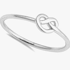 This Heart Shaped Knot Ring Would Make A Great Birthday Or Anniversary Gift, As The Lover's Knot Or Love Knot Has A Long History Of Being A Symbol Of Love. It Represents The Unbreakable Bond And Eternal Connection Between Two Lovers. This Ring Can Also Be A Great Promise Ring, As It Can Also Symbolize A Knot That Is Not Quiet Tied But Has The Intention Of Being Tied. The Ring Comes In Several Sizes - Which Are True To Ring Size, And Even Comes In Smaller Sizes For Children, To Symbolize The Love Love Knot Ring, Knot Ring, Long History, Silver Plated Jewelry, Love Symbols, Sterling Silver Heart, Promise Ring, Womens Jewelry Rings, Pure Silver