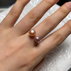 measurement: big pearl : 7-8mm small pearl : 6-7mm Pearl Drop Open Ring, Open Pearl Ring With Pearl Drop, Open Ring With Pearl Drop, Minimalist Pearl White Open Ring, Dainty Pearl Open Ring, Adjustable Pearl White Open Ring, Elegant Sterling Silver Pearl Drop Ring, Adjustable Pearl White Ring With Pearl Drop, Freshwater Pearl Ring