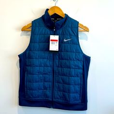 New, With Tags, Nike Women’s Running Vest With Zip Pockets. Multiple Sizes Available. Spandex For Added Comfort And Stretch. Blue Sporty Vest For Outdoor, Blue Sporty Outdoor Vest, Navy Fitted Sports Outerwear, Fitted Navy Sports Outerwear, Blue Sporty Outerwear For Work, Blue Functional Outerwear For Work, Functional Blue Outerwear For Work, Blue Stretch Outerwear For Outdoor, Fitted Functional Blue Outerwear