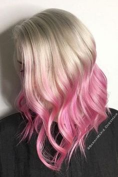 Pink And Blonde Hair, Blonde To Pink Ombre, Blonde And Pink, Reverse Ombre Hair, Ombre Hairstyles, Pink Ombre Hair, Pink Blonde Hair, Blonde With Pink, Hair Drawing