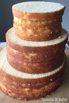 a stack of sliced bread sitting on top of a table