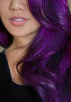 Dark Purple Hair Color, Dark Purple Hair, Violet Hair, Hair Chalk, Hair Color Purple, Funky Hairstyles, Hair Crush