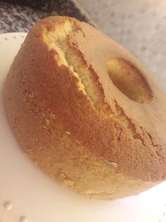 a bundt cake sitting on top of a white plate