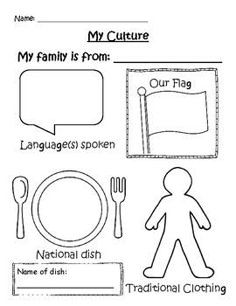 the worksheet for teaching children about culture