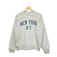 SIZE On Tag : Medium MEASUREMENT (in inches) Pit to pit : 21" Length : 24" Sleeve Length : 25" CONDITION :  See Picture For Details. State Crewneck, New York Vintage, Mickey Mouse Sweatshirt, Vintage Calvin Klein, Embroidery Sweatshirt, Vintage New York, Vintage Mickey Mouse, Pull Sweat, Vintage Mickey