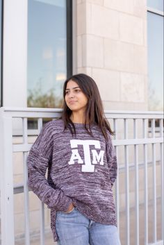 Texas A&M Womens Darby Heather Sweatshirt Dark Maroon Color, University Sweater, Dark Maroon, See Yourself, Maroon Color, Large White, Keep Warm