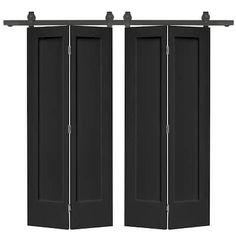 an open black door on a white background