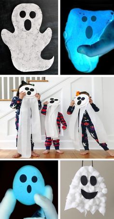 some kids are making their own ghost costumes