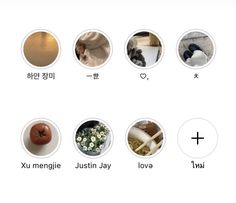 an image of different types of food in korean