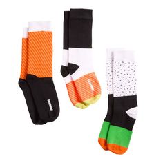 These bright foodie socks meet all our criteria for great gifting: they delight at first glance and their wow-factor extends well beyond the occasion. A perfect present for a white-elephant parties, birthdays and more, these stretchy unisex socks from Eat My Socks truly are one size fits all. Playfully abstract with an over-the-calf fit, they're folded to look like sushi rolls and placed inside a brilliantly themed, recycled-paper box. Fun White Socks As Gift, Fun White Socks As A Gift, Sushi Socks, White Elephant Party, Eat My, Sushi Rolls, White Elephant, World Market, Paper Box