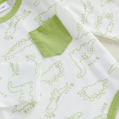 Includes: Onesie, Pants, & HatMaterial: Polyester BlendGender: BoysPattern: DinosaursSleeve Length: LongSummary: Baby Toddler Long Sleeve Dinosaur Print Pocket Onesie with Pants & Spike Hat 3 Piece Outfit Green Cartoon Print Summer Sets, Casual Green Dinosaur Print Sets, Summer Dinosaur Print Playtime Sets, Casual Green Sets With Dinosaur Print, Green Casual Sets With Cartoon Print, Casual Green Sets With Cartoon Print, White Dinosaur Print Summer Sets, Spring Cotton Sets With Dinosaur Print, White Summer Sets With Dinosaur Print