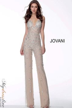 Jovani 65331 Amazing evening dress at a fraction of the price! Soiree Jumpsuits, Jumpsuit Palazzo, Prom Jumpsuit, Jovani Gown, Embellished Jumpsuit, Jovani Prom, Prom Dresses Jovani, Contemporary Dresses, Jovani Dresses