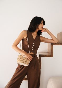 Spring 2025, Rattan Bag, Woven Rattan, New York Street, One Bag, Lifestyle Shop, Product Label, Slow Fashion, Magnetic Closure