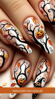 Unghie Nail Art, Crazy Nails, Fall Nail Art, Halloween Nail, Neon Nails