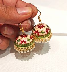 Beautiful Handmade Enamel Earrings. Meenakari Earrings. Light Weight Earrings. Multicoloured Earrings. Material- Brass. Made in India. Jaipuri Earrings. Traditional wedding Indian Earrings. Multicoloured Earrings, Jaipur City, Meenakari Earrings, Wedding Indian, Earrings Indian, Traditional Earrings, Indian Earrings, Jhumka Earrings, Earrings Wedding