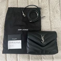 Black Leather W/ Silver Hardware In Almost Brand New Condition, Only Worn About 2-3 Times Clean With No Leather Damage ; No Odor Comes With Dust Bag And Authentication Card **100% Authentic** Ysl Toy Loulou, Ysl Toy, Yves Saint Laurent Bag, Bags Ysl, Saint Laurent Bags, Yves Saint Laurent Bags, Bag Silver, Saint Laurent Bag, Silver Hardware