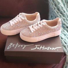 New. Betsy Johnson Iridescent Rhinestone Tennis Shoes. Style Sidny. 6.5 The Sparkles Are Absolutely Incredible And Will Make You Stand Out In A Crowd. Perfect For A Pickleball Game, Concert, Day At The Beach Or Anything Fun In The Sun! Rhinestone Tennis Shoes, Wedding Reception Outfit, Reception Outfit, Betsey Johnson Shoes, Cute Boots, Betsy Johnson, Fun In The Sun, Rhinestone Designs, Day At The Beach