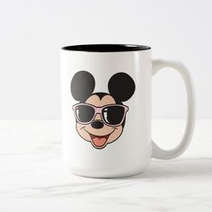 a mickey mouse with sunglasses on it's face