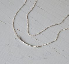 "I have lots of nice pieces to choose from so sometimes it's hard to decide. This dainty little duo should make things easier. Two customer favorites have been perfectly paired together for an everyday easy wear. Versatile on their own, or you can even add them to your other minimalist pieces you love for multi layering. Perfecto. ♡ Why you'll - L O V E - I T! * trending yet timeless * effortless, versatile timeless pieces that can be worn everyday * highest quality materials & crazy attention t Minimalist Double Strand Layered Necklace, Minimalist Double Strand Layered Necklace For Everyday, Everyday Minimalist Double Strand Layered Necklace, Minimalist Double Strand Everyday Necklaces, Silver Minimalist Everyday Layered Necklace, White Minimalist Layered Necklace As Gift, Minimalist White Layered Necklace For Gift, Minimalist White Layered Necklace As Gift, Minimalist Bar Necklace With Delicate Chain For Layering