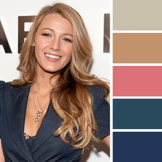 A Soft Autumn colour palette - Blake Lively at New York Fashion Week 2014 Spring Tones, Blake Lively Style