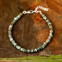 Natural Turquoise beaded bracelet. Fits for men and women. Made of solid sterling silver. Fits For Men, Magic Jewelry, Turquoise Bead Bracelet, Bohemian Bracelets, Handmade Jewelry Designs, Natural Turquoise, Silver Material, Boho Bracelets, Turquoise Beads