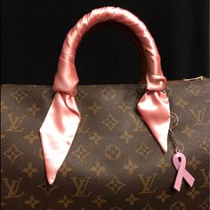 In Honor Of Breast Cancer Awareness ( Keychain Is Not Included ) Two Pink Scarf Twilly Handle Covers This Pink Color Goes Great With Monogram Colors And Of Course Lots Of Other Purses Scarf Is Approx 37” Long And 1 1/2” Wide Looks Great On My Lv Speedy Bag ( Purse For Demonstration Purposes Only) Have Other Sets If You Want Additional Scarf Twilly Will Protect The Handles Of You Louis Vuitton And Many Others Scarf Twilly, Tweed Purse, Cork Handbag, Wool Purse, Speedy Bag, Wicker Purse, Lv Speedy, Large Leather Bag, Leather Store