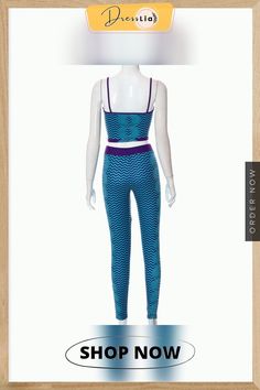 Print Camisole and High Waist Pants 2 Piece Set Trendy Sleeveless Loungewear Set, Two-piece Sleeveless Stretch Top, Trendy Blue Two-piece Set, Casual Spring Cami Sets, Sleeveless Two-piece Set For Spring, Casual Cami Sets For Summer, Casual Summer Cami Sets, Casual Sleeveless Two-piece Set For Summer, Casual Sleeveless Two-piece Set