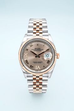 Discover the elegance of the Rolex 126231 Datejust 36mm Rose Gold Pink 6+9 Diamond Roman Dial Jubilee Bracelet Complete. Shop now for timeless luxury. Classic Rose Gold Chronometer Jewelry, Luxury Rose Gold Watch With Jubilee Bracelet, Formal Rose Gold Watches With Jubilee Bracelet, Rolex Datejust 36mm, Rolex Watches Women, Hublot Watches, Rose Gold Watches Women, Rolex Air King, Timeless Luxury