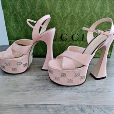 Nwt, Great Condition, Never Worn. I Bought These For An Event And Didn't End Up Wearing Them. The Color Is A Pale Pink, Size 37. Comes With Box, Dust Bag And Bag. Gucci Formal Platform Heels, Gucci Platform Heels With Round Toe, Gucci Platform Heels For Evening, Designer Heels With Padded Heel And Round Toe, Gucci Luxury Block Heel Heels, Gucci Luxury Block Heel Shoes, Gucci Designer Platform Heels, Gucci Platform Heels For Party, Designer Gucci Platform Heels