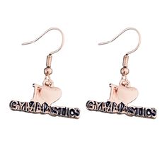 PRICES MAY VARY. GYMNASTICS JEWELRY- Gymnastics Charm Earrings-- I Love Gymnastics GYMNASTICS EARRINGS -1/2 inch Rose Gold Dangle Gymnastics Charms for Women, and Teens GYMNASTICS GIFT - Got a birthday, holiday, competition or other special occasion coming up for the Gymnast in your life? These pretty yet inexpensive sports gymnastic earrings makes a great gift, whether for a friend, daughter, girlfriend, cheer mom, or teammate. as well as grown women love them! Makes a wonderful Mother’s Day or Gymnastics Jewelry, I Love Gymnastics, Sports Attire, Gymnastics Gifts, Gold Girl, Gymnastics Girls, Grown Women, Cheer Mom, Gymnast