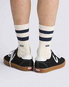 The Vans Classic Crew Sock is made for action with jacquard stripes, contrasting toe and heel caps, and an embroidered classic Vans® logo. Earning the Vans Checkerboard Globe logo, this product is made up of at least 30% of one or a combination of recycled, renewable, and/or regenerative materials. 77% Cotton, 21% Polyester, 2% Elastane fabric Embroidered Vans, Snow Surfing, Globe Logo, Vans Checkerboard, Vans Store, Classic Vans, Vans Logo, Crew Sock, Heel Caps