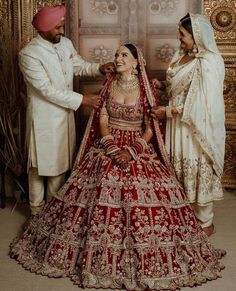 Sikh Wedding Dress, Red Indian Wedding, Wedding Lehenga Designs