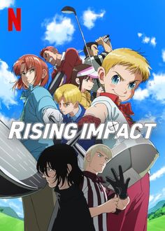 the anime poster for rising impact