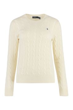 Ribbed neckline, cuffs and hem80% wool, 20% cashmereComposition: 80% % Wool, 20% % Cashmere Ralph Lauren Cable Knit Sweater, Ralph Lauren Cable Knit, Cashmere Polo, Cable Knit Sweater Womens, Designer Ralph Lauren, Polo Ralph Lauren Women, Italian Outfits, Ralph Lauren Womens, Ralph Lauren Sweater