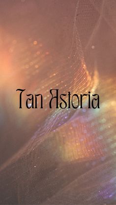 the word tam asiora written in black on top of an image of colorful lights